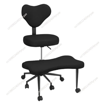 Cross Leg Chair - Meditation Chair with Wheels, ADHD Chair, Height Adjustable Seat, Adjustable Footstool