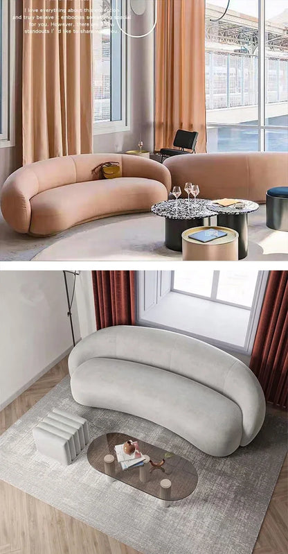Nordic light extravagance creative personality arc sofa clothing store hotel leisure network celebrity accommodation design
