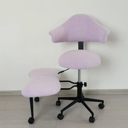 Cross Legged Chair - Meditation Chair With Wheels  ADHD Chair Height Adjustable Seat  Adjustable Footstool