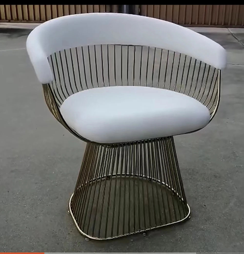 ForNordic Wrought Iron Home Single Chair Sofa Dining Chair pink Lounge Chair Can Be Customized Colors