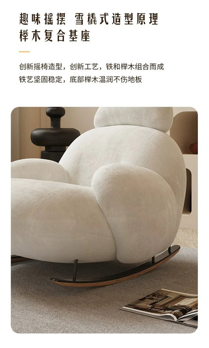 elegant creativity armchair Luxury Design modern comfortable Adult rocking chair balcony fashion mecedora adulto home furniture