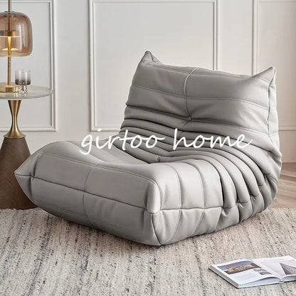 Lazy sofa, togo caterpillar sofa, light luxury, simple Internet celebrity creative chair, suede freehand space recliner