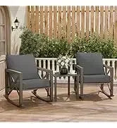 QAZ8-7 Piece Patio Furniture Set Fire Pit Table. Outdoor Conversation Sets Wicker Rattan Sectional Sofa with Coffee TSZ