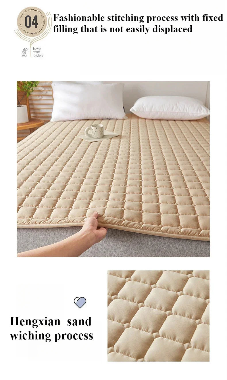 1PC Soft Fibre Waterproof Mattress Cover Thickened Breathable Diaper Proof Foldable Household