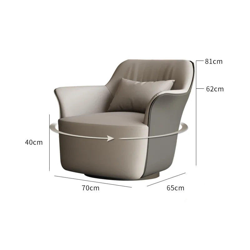 Italian style, light luxury, sofa chair, business, reception, rotating