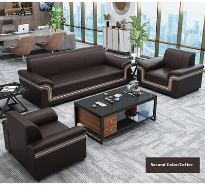 Simple Business Office Sofa Set Coffee Table Modern Luxury Reception Furniture for Three-Person Meetings Meeting Room Furniture