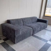 Set Vacuum Compression Combination Sofa Tofu Block Corduroy Fabric Pure Sponge Frameless Roll Up Living Room Export Pure