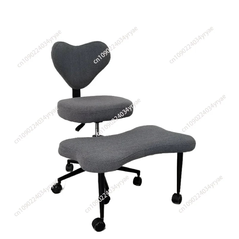 Cross Leg Chair - Meditation Chair with Wheels, ADHD Chair, Height Adjustable Seat, Adjustable Footstool