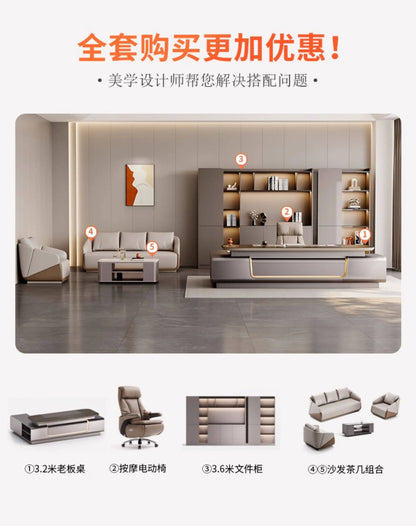 Light luxury boss Advanced minimalist modern CEO and Chairman's office table office furniture Computer desk Room desks