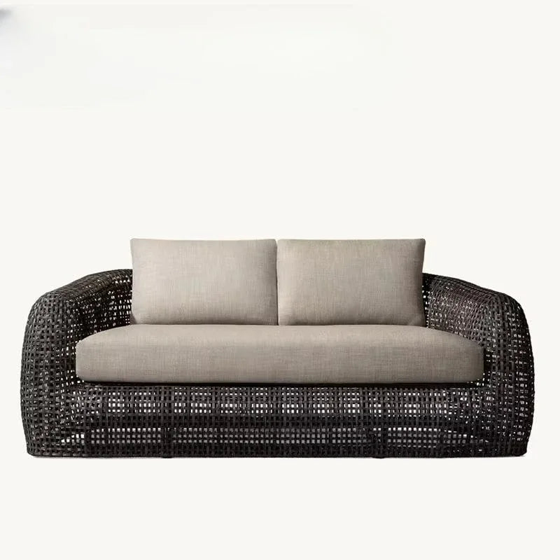 -Modern All-Weather Wicker Garden Furniture Set Aluminum Frame Patio Sofas for Hotel Leisure Use