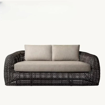 -Modern All-Weather Wicker Garden Furniture Set Aluminum Frame Patio Sofas for Hotel Leisure Use