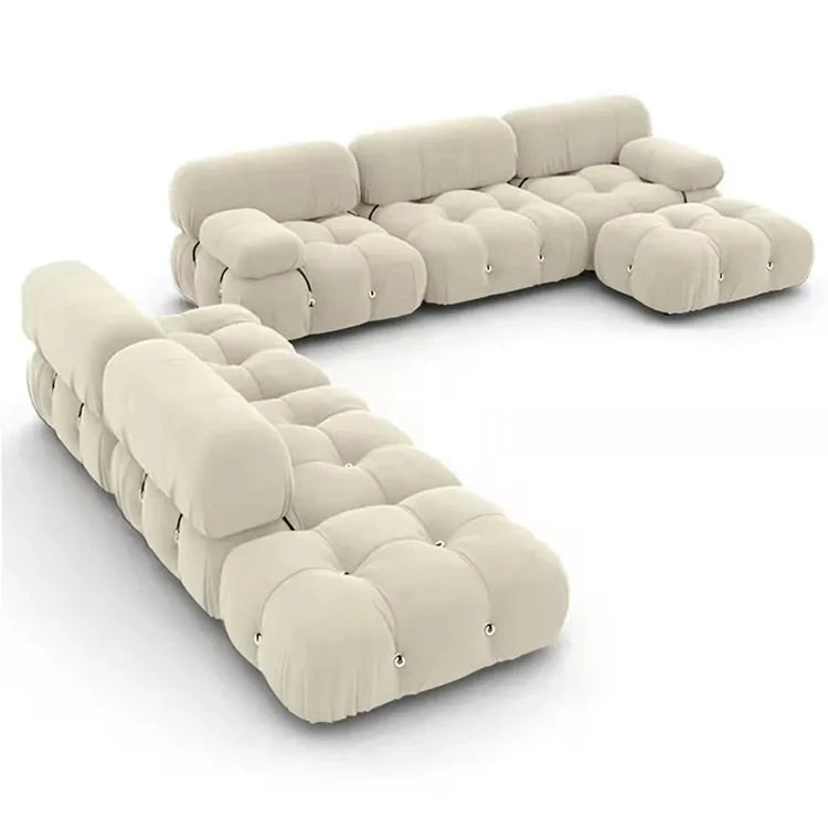 Modern Boucle 3 Seater Sectional Sofa L-Shape Living Room Furniture Luxury Design Home Couch Modular