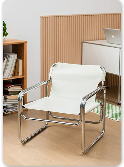 JOYLIVE Single Sofa Chair Designer Bauhaus Casual Chair Stainless Steel Saddling Coffee Chair Shooting Prop New Dropshipping