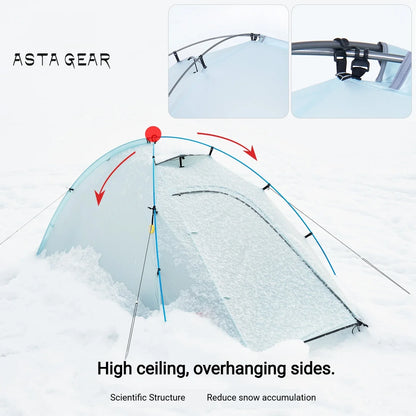 2 Person Ultralight Backpacking Tent Waterproof 3000mm 10D Nylon Double Layer Windproof Tent Camping Hiking Trekking Outdoor