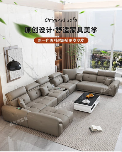 Modern Minimalist Sofa Leather Recliner Corner Living Room Sofa Relaxing Comfortable Muebles Para Habitacion Home Accessories