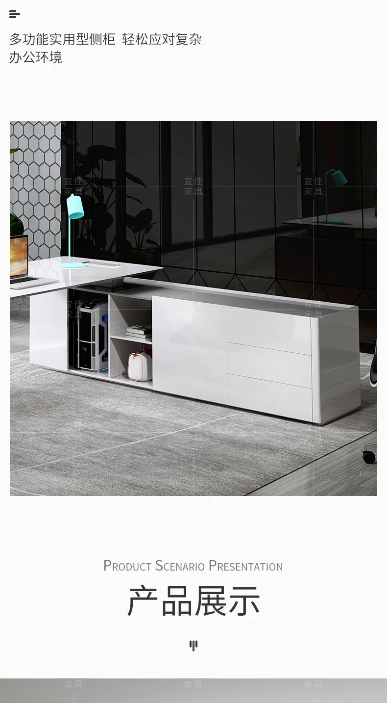 Computer Desk Corner Office Executive Multifunction Home Furniture Organizer Study Table Writing Workshop Desktop Ufficio Room