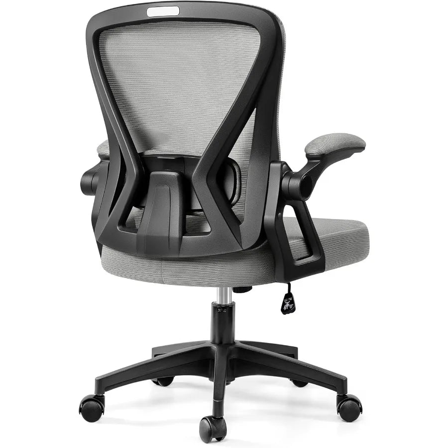 Office Chair Ergonomic Home Computer Desk Chairs Comfy Breathable Mesh Chair with Adjustable Lumbar Support Flipup Armrests Exe