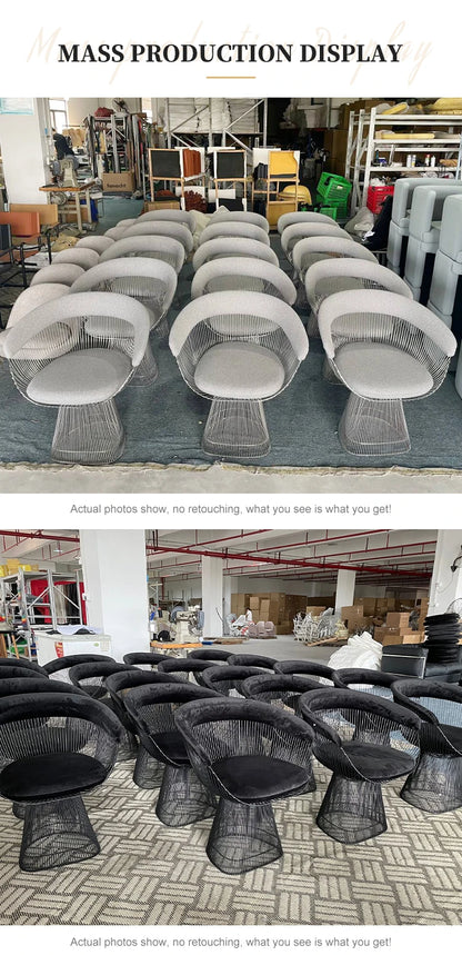 2025 Modern Luxury Black Painting Stainless Steel Dining Chair for Home Velvet Single Sofa Chairs Dining Table Chairs