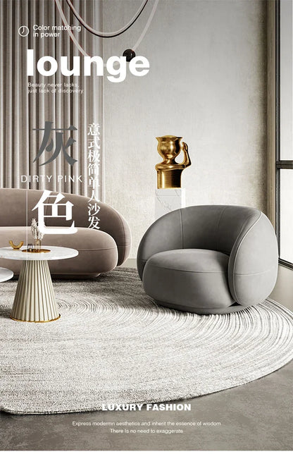 Light luxury lazy balcony leisure chair, personalized and creative, floor-to-ceiling rotating single sofa