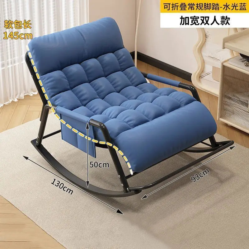 Recliner Rocking Chair Sitting and Sleeping Dual-purpose Double Lunch Break Chair Balcony Home Leisure Lazy Sofa Chair Ergonomic