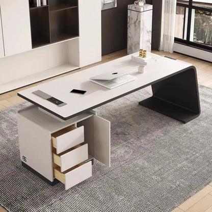 Table Bureau Blanc Mesas Gaming Tables Rotating Bookcase Office Furniture Offices Wood Desk Organizer Laptop Stand Room Desks