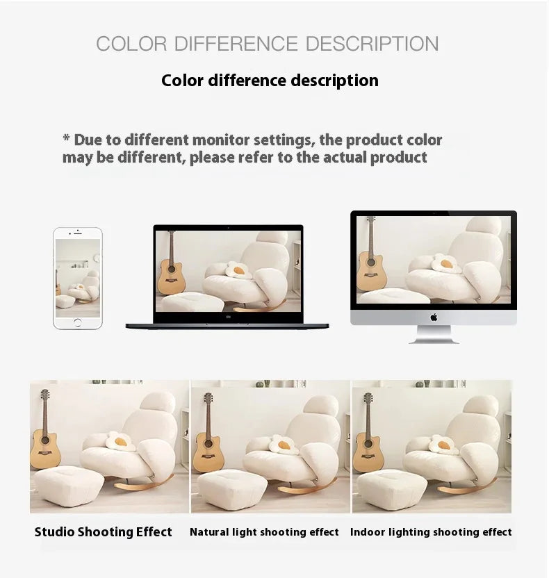 Modern Ergonomic White Chairs Minimalist Living Room Recliner Lounge Chairs Floor Bedroom Articulos Para El Hogar Home Decor
