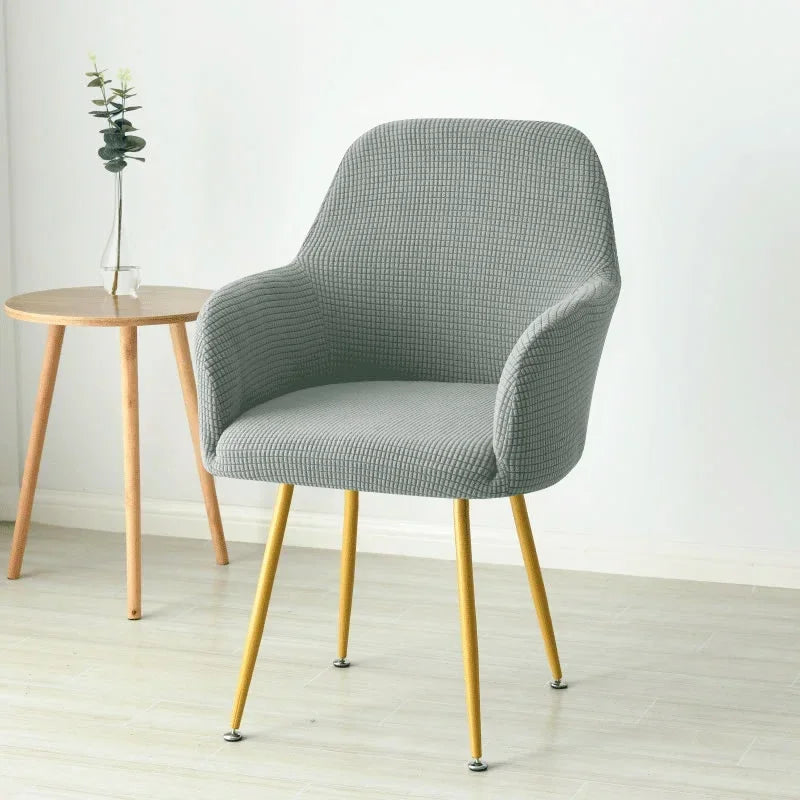 Elastic Polar Fleece High Arm Chair Covers Dining Adjustable Armchair Cover Hotel Bar Seat Slipcover Home Wedding Decoration