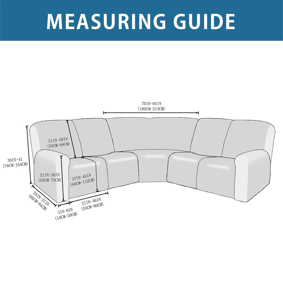 7PCS Jacquard L Shaped Corner Couch Covers Sectional Recliner Sofa Cover Stretch 5 Seater Corner Sofa Slipcover Couch Protector