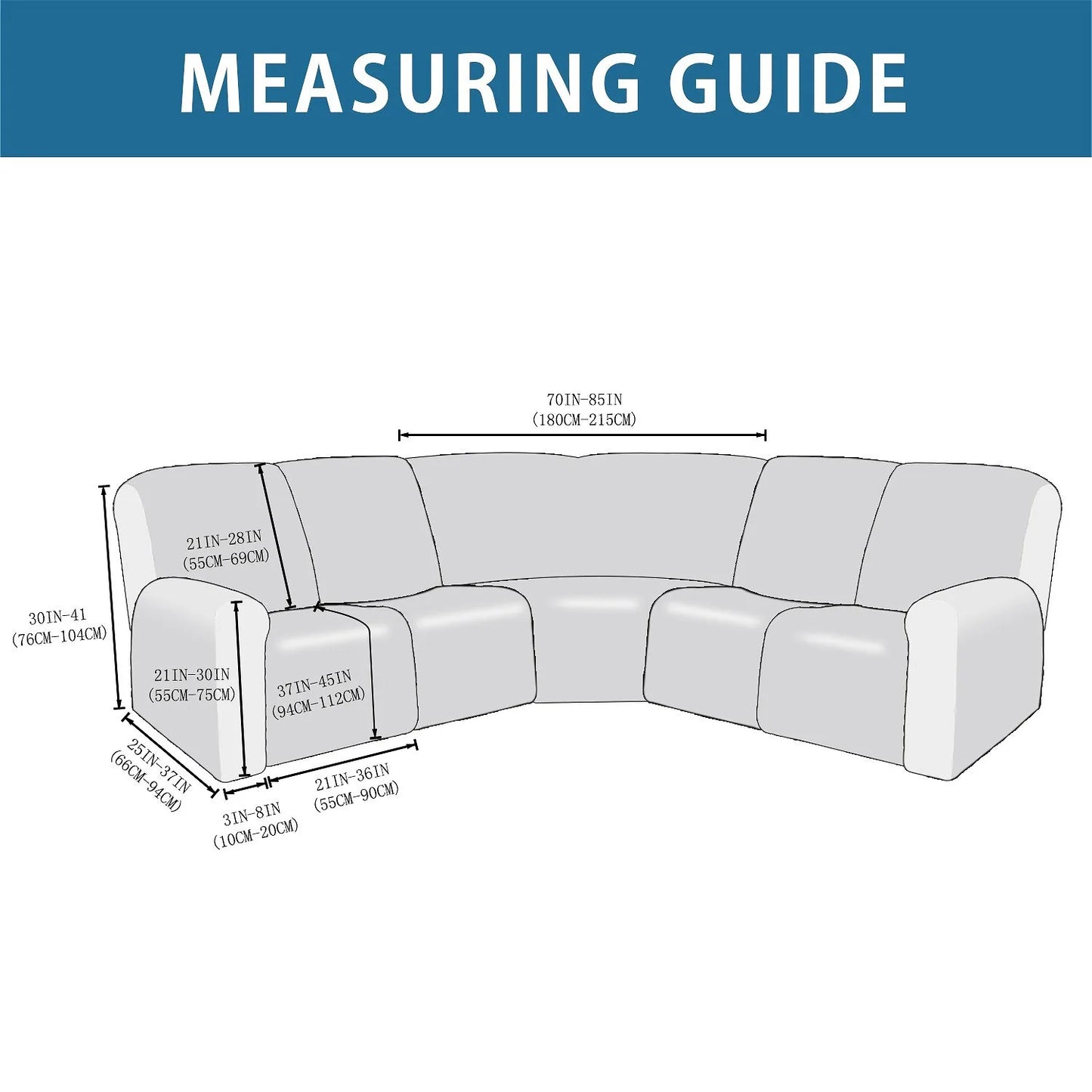 7PCS Jacquard L Shaped Corner Couch Covers Sectional Recliner Sofa Cover Stretch 5 Seater Corner Sofa Slipcover Couch Protector