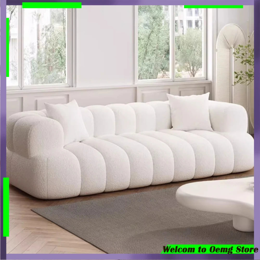 Soft Pillows Stylish European Modern Plush Reclining Sectional Sofa Comfortable Living Room Furniture Trendy Mueble Home Decor