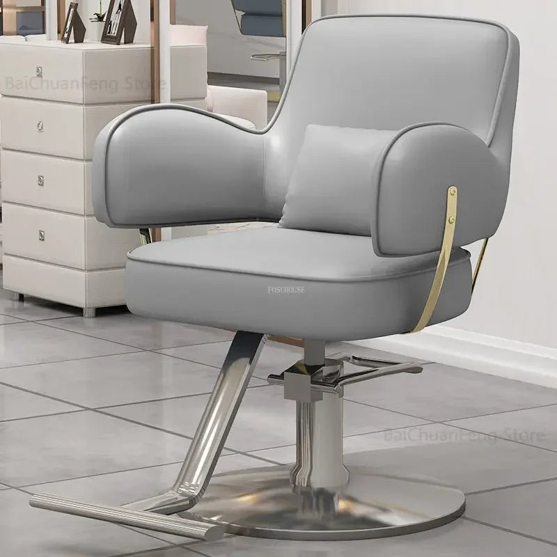 Beauty Salon Chair professional Hairdressing Chairs Stainless Steel Barber Chairs Modern Salon Furniture simple Lift Swivel Seat