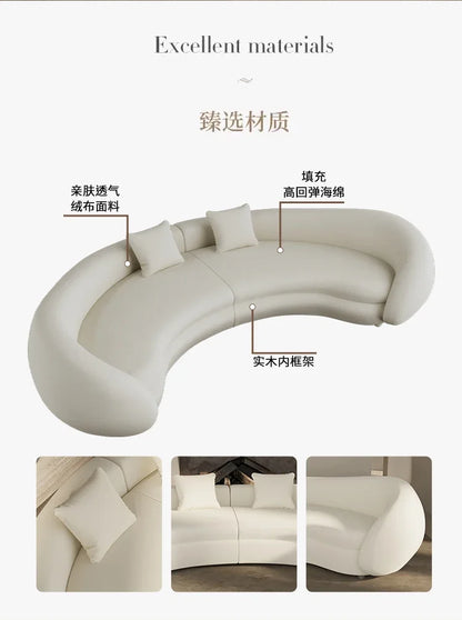 Light Luxury European Living Room Sofa Curved Christmas Cream Clouds Couch Ergonomic Reading Sofa Sala De Estar Home Decoration
