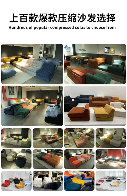 Simple sofa lazy wind concubine lazy small apartment living room leisure bedroom balcony vacuum furniture compression