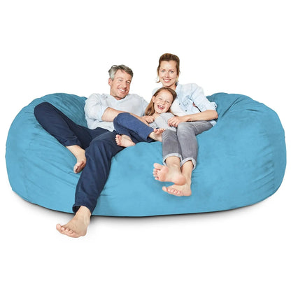 Luxurious Giant 7ft Bean Bag Chair with Microsuede Cover - Ultra Soft, Foam Filling, Washable XXL Bean Bag Sofa , Customized