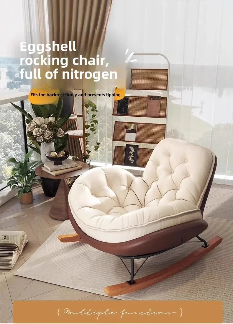 Lazy Sofa Rocking Chair Reclining Sleepable Bedroom Single Recliner Home Balcony Leisure Chair Tatami Seat Floor Chair
