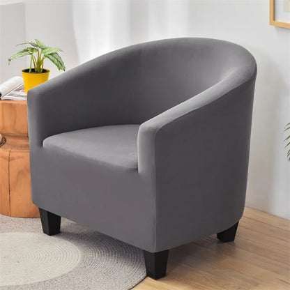 Solid Color Elastic Club Tub Chair Cover Spandex Single Sofa Slipcover with Seat Cover Armchair Protector Living Room Bar Hotel