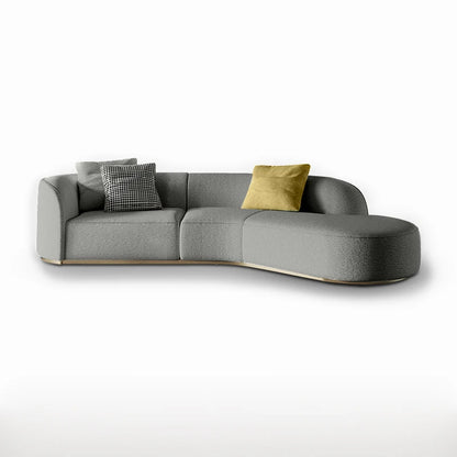 White Modern Couch Living Room 3 Seater Relax Sofas Furniture Modernos Boucle Living Room Luxury Modular Curved Sofa for Home