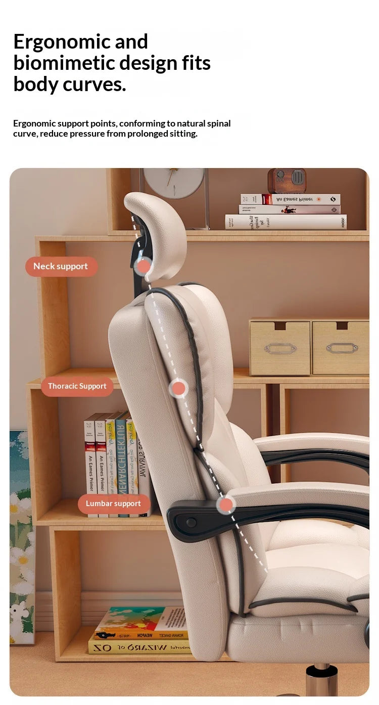 Ergonomic Office Chair Gaming High Back Computer Desk Chair Adjustable Lumbar Support Reclining Swivel Armrest Home Sillas