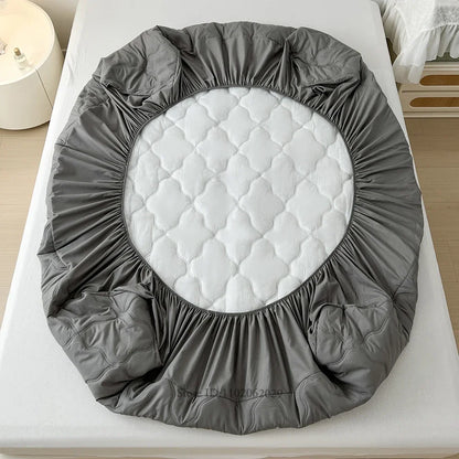 Fitted Bed Sheet Protector Breathable Waterproof Bedspreads Cover Anti-mite Anti-bacterial
