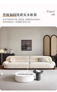 ZML modern minimalist cloud skin-friendly flannel small apartment living room straight row sofa
