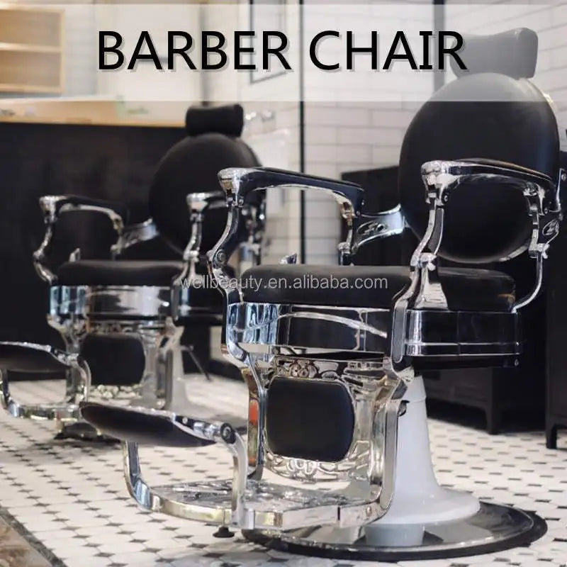 Barber Chair Retro Stylish Beauty Hairdressing King Style Armrest Hair Styling Classic Hydraulic Furniture Salon Barber Chair