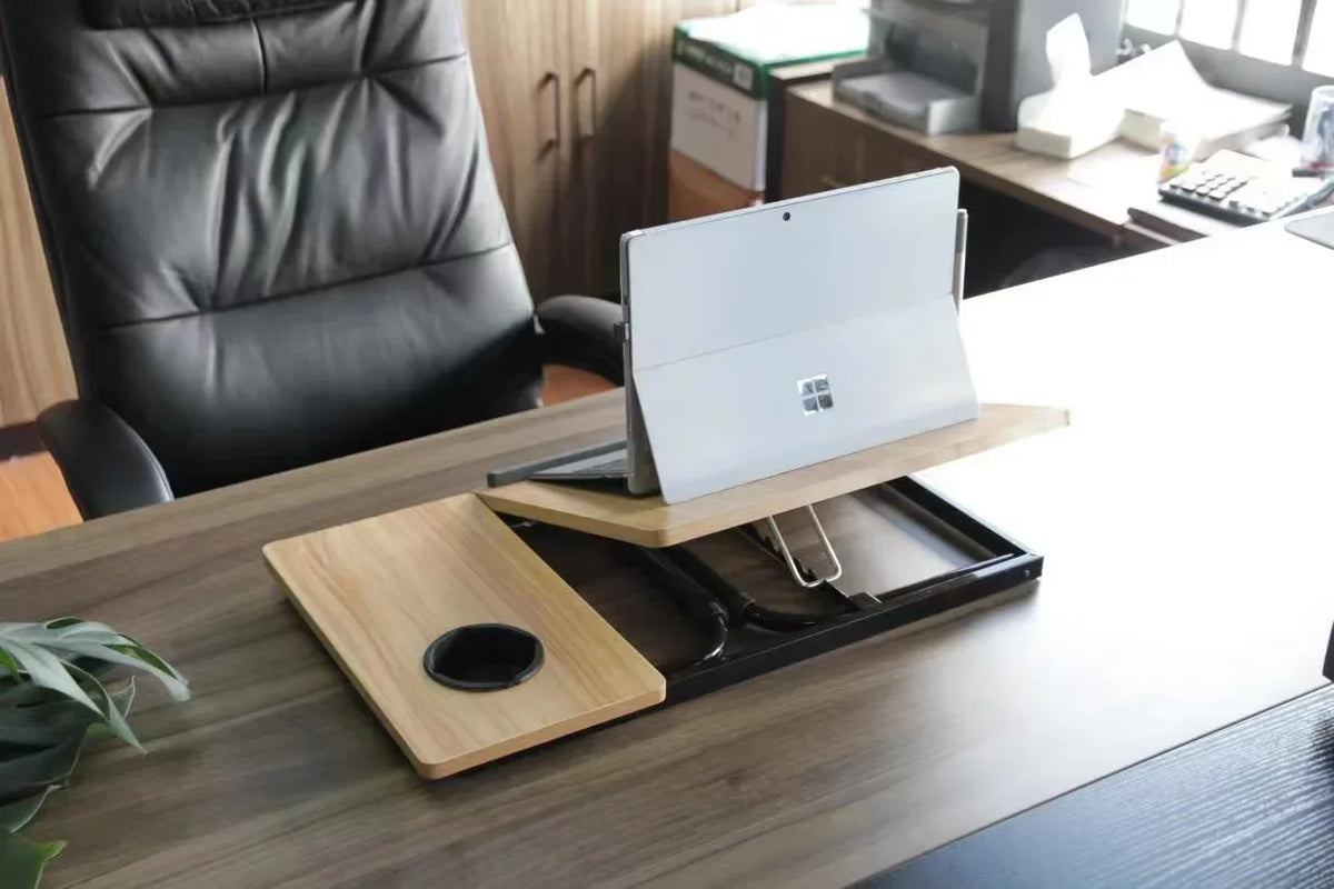 Laptop Desk On The Bed 5 gear Lifting Adjustable Laptop Table with Cup Holder Simple Computer Desk For Working Reading