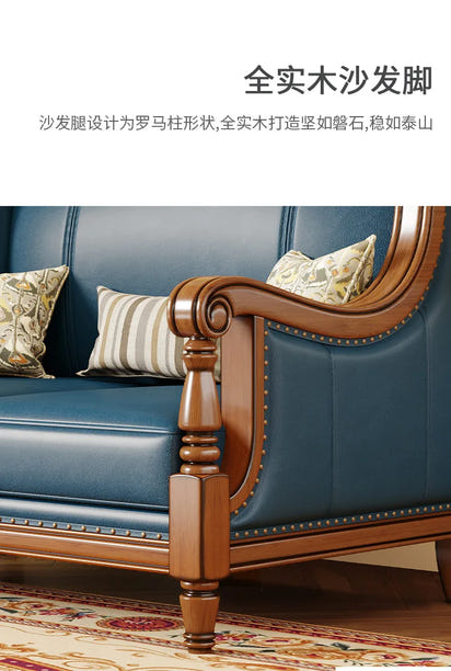 Customizable American leather sofa