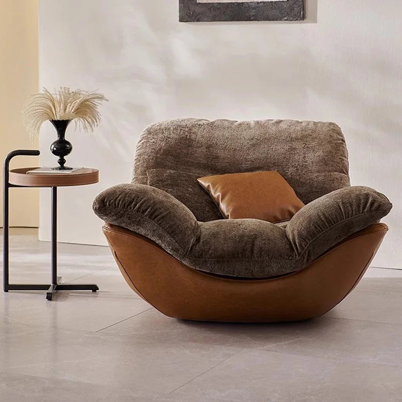Hot sales Luxury Curved Couch Living Room Single Lazy Boneless Living Room Sofas Modern Living Room Furniture