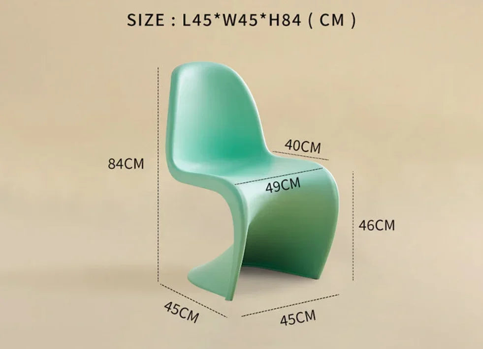 Elegant Clear Plastic Chair with Acrylic Backrest for Living Room Dining Stylish S Shaped Transparent Plastic Dining Stool