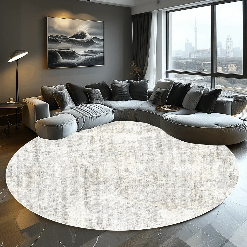 Abstract Round Carpet Living Room Decoration Home Modern Bedroom Decor Carpet Balcony  Washroom Floor Mat  Washable Pet Rugs