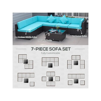 Outdoor Patio Furniture Set - Stylish & Durable for Garden, Backyard, or Balcony - Perfect for Relaxation & Entertaining Guests