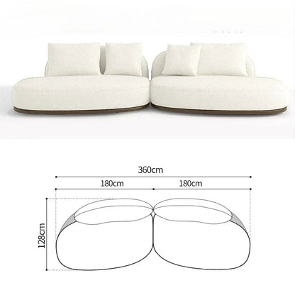 Living Room Coffee Table Designer Creative Three-person Log Style Furniture Modern Simple Modern Morocco Fabric Sectional Sofas