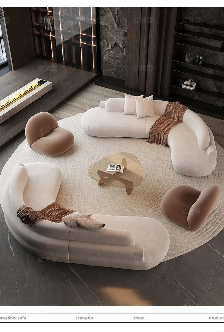 Puffs Cloud Living Room Sofas Nordic Cute Lazy Bedroom Floor Outdoor Sofa Strawberry Makeup Tables Divano Postmodern Furniture