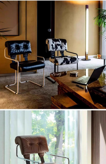 Pre-owned Office Chair, Stainless Steel Dining Chair, Bauhaus Vintage Negotiation, Casual Desk, Designer Single Chair